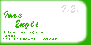 imre engli business card